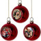 Packung mit 3 personalisierten Weihnachtskugeln mit Foto und Text. Origineller Weihnachtsschmuck. Xmas Deko. Weihnachtsdekoration. Exklusive Baumschmuck Christmas Tree Decoration