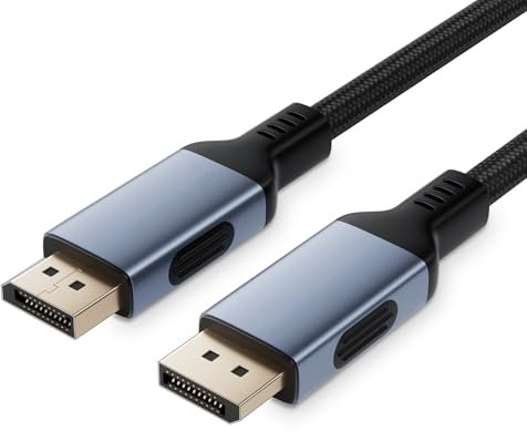 AYPOHU Câble DisplayPort 16K 2.1 à vitesse rapide pour jeux vidéo 80 Gbit/s 16K @ 60 Hz 8K @ 240 Hz