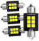 YaaGoo Auto-Innenraumleuchten Soffittenlampen Soffitte C5W 3030 6 SMD 300LM 6000K 12V DC(4er-Pack, Weiß, 31mm)