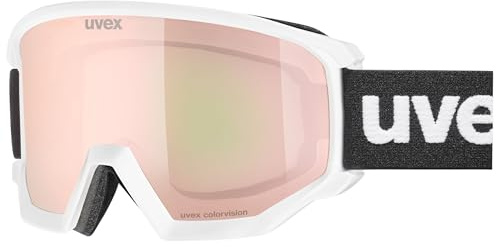 uvex athletic CV - kontrastverstärkende Skibrille mit Anti-Fog-Beschichtung im kantigen Retro-Design für Damen und Herren