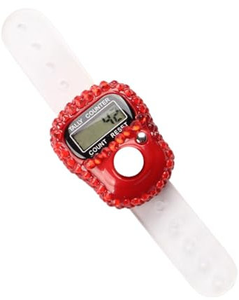 Fiauli Time Tracker Ringzähler Elektronische tragbare leichte Handbuch -Klicker mit LCD -Digitalanzeige angestellte Mini -Hand -Tally für einfache Verfolgung Rot