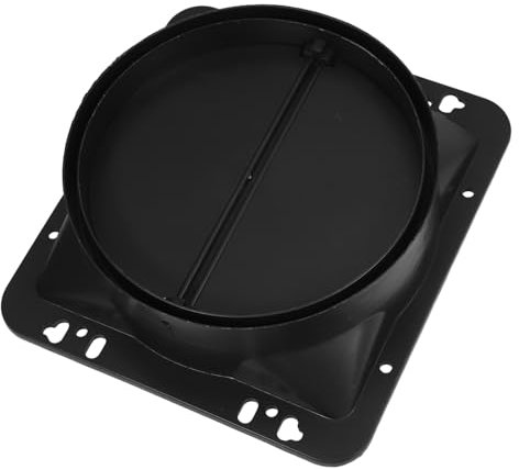 Uonlytech Black Air Vent Outlet Pipe Valve Ventilation Pipe Check Valve Range Hood Non-return Kitchen Check for Stove Vent Hood