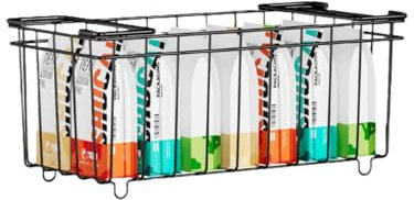 Freezer Baskets, 4 Metal Baskets, Freezer Baskets, Freezer Organiser Containers for 198 L, Freezer Chest Organiser, Stackable, Vegetable Boxes, Stackable, Plastic, 37 x 15 x 18 cm