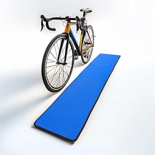 EVA Drive Fahrrad Parkmatte gegen Schmutz & Nässe – Wasserdichte Unterlegmatte für Wohnung, Garage, Keller | Rutschfeste Fahrrad-Bodenmatte bei Regen | Farbe Schwarz/Schwarz