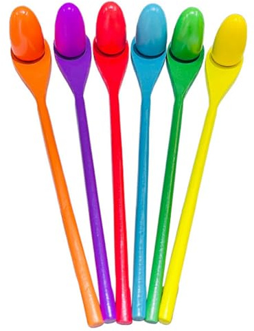 Eieenotee Wooden Egg Spoon Race Game Sets Balance Stick Relay Race for Kids Easter Eggs Hunt Outdoor Lawn Sports Teaching Tools