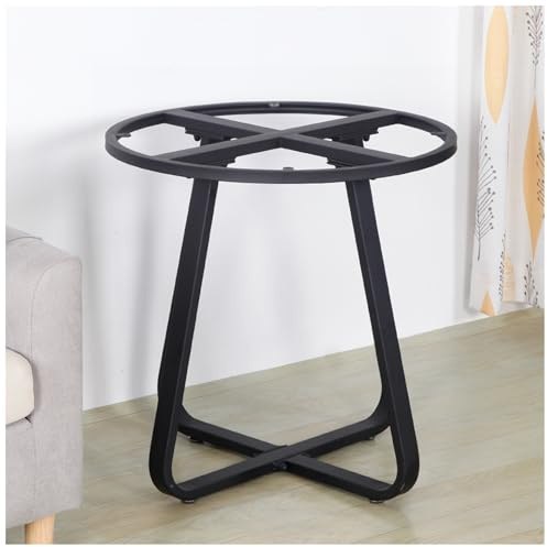 bacedifo Patas de Mesa Redonda de Metal con Bordes Redondeados Soporte Transversal Reforzado Y Diseño con Múltiples Orificios de Montaje Adecuada para de Comedor O Mesas de Centro Resistente Al Agua