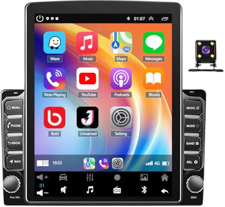 Doppel Din Autoradio für Jeep Renegade 2015-2020, 9.7 inch Touch Screen Stereo for Jeep Renegade Head Unit Radio mit Rückfahrkamera Bluetooth Stereo mit Wireless Carplay Android Auto GPS WiFi 2+64G