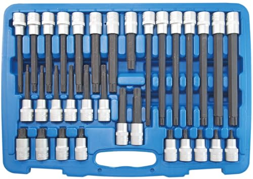 SW-Stahl Ribe Bit Set 1/2 Zoll, 32-tlg. - M5-M14 RB-Profil - CR-V Stahl | Profi Schraubendreher-Einsätze gehärtet - Für Wartung & Reparatur - Ideal für Werkstatt - 04422L Steckschlüssel-Satz