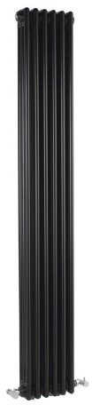 Milano Windsor Black Cast Iron Style Vertical Triple Column Radiator - 1800mm x 290mm