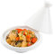 Restaurantware Round White Porcelain Mini Tajine - 3 1/2 x 3 1/2 x 3 1/2 - 10 count box