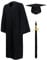 GraduationMall Abschluss Talar Doktorhut und Quaste 2025 für Hochschule und Bachelor Akademischer Talar mit Hut Schwarz 63(195cm - 202cm)