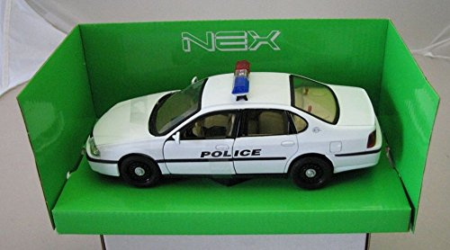 Welly DieCast Metall Miniaturmodell Modellauto 1:24 Chevrolet Impala 2001 White Police