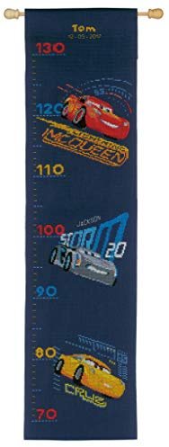 Vervaco Counted Cross Stitch Kit: Height Chart: Cars - Screeching Tyres, Assorted