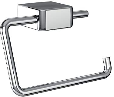 Emco Trend Toilettenpapierhalter, Chrom, Klopapierhalter, ohne Deckel, Rollenhalter, Wandmontage - 20000101, Grau, Einheitsgröße