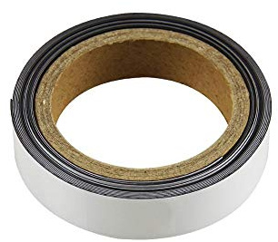 MagFlex® Lite Flexible Gloss White Magnetic Gridding Tape for Whiteboards, Noticeboards or Filing Cabinets - 25mm Wide - 5m Length - Pack of 5