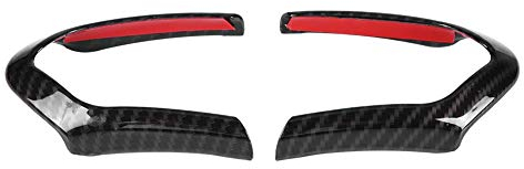 Lenkradbezug - Dekorativer Aufkleber, Zierrahmen Chrom/Kohlefaser Optional für F20 F22 F30 F32 F10 F06 F15 F16 2Stk (Farbe : Carbon Fiber)