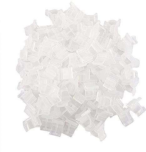 100 Stück Pflanzenclips, Mini Kunststoff Tomatenklammern, Wiederverwendbar Pflanzenklammern, Pflanzenstützclip für 2,2mm – 4,5mm Gemüse Blumen Sämlinge