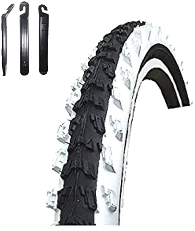 Angebot-Set / 1 x Kenda K-829 MTB 24 Fahrradreifen Fahrradmantel Schwarz/Weiß 50-507 (24x1.95) inkl. 3 Reifenheber