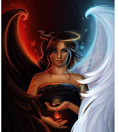 DIY 5d Diamant malerei kit 5D Diamond Painting voll Diamant Stickerei kit Home Wand decor Teufel und Engel 30x40 cm Rahmenlos