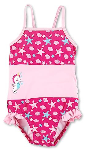 Sterntaler Baby - Mädchen Badeanzug Sealife Badeanzug, Magenta, 92