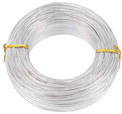 Beadthoven 20 Gauge (0.8mm) Silver Aluminum Craft Wire 984 FT Bendable Flexible Metal Beading Wire for Jewelry Making Wrapping Floral Sculpting
