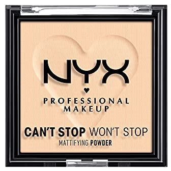 NYX Professional Makeup Poudre Matifiante Can't Stop Won't Stop Mattfying Powder, Fini Mat, Light