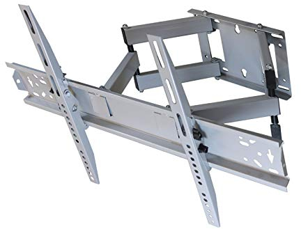 TV Fernseher Wandhalter Wandhalterung schwenkbar neigbar 39-65 Zoll (58-140cm) LED LCD Plasma Flach &Curved oder Monitor bis 40Kg, max.VESA 100x100 bis 400x400mm (TV Wandhalter Grau RAL9006)