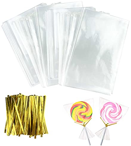Sachet Transparent pour Emballage, 200 Pièces, 10x15cm, Petits Sacs pour Bonbons, Chocolat, Gâteau et Confiserie