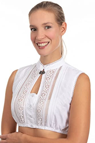 Edelnice Trachtenmode Verschiedene Dirndlblusen Modelle aus Spitze und Baumwolle Gr. 32-54 (54, Joanna)