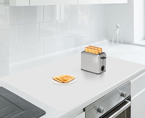 AECHY Silikonmatte Groß 90x60x0,2 cm, Mehrzweck-Silikonmatte, 2mm Dicke Hitzebeständige Matte, Küchenthekenmatte, Wasserdichte Rutschfeste Silikonmatten für Küchentheken, Durchscheinend