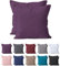 2-er Set Kissenbezug Mikrofaser | Doppelpack Kissenhüllen ca. 95 g/m² | Oeko-TEX®Standard 100 | Dekorative Dekokissen Sofakissen Lendenkissen Wurfkissenbezug mit Reißverschluss | 80x80 cm Aubergine