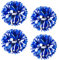 Creatiee Cheerleader-Pompons, metallisch, Cheerleader-Pompons für Schule, Sport, Tanzspiele, Teamgeist, Cheerleader, Cheerleader, Cheerleader, Cheerleader-Pompons, 4 Stück, Blau / Weiß