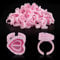 100PCS Glue Rings Lash Rings for Glue Glue Rings for Eyelash Extensions Eyelash Glue Holder Lash Glue Rings Smart Glue Cups Pink