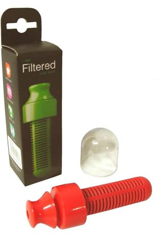 RECAMBIO FILTRO PURIFICADOR DE AGUA PARA BOTELLA PLASTICO ECO BOTTLE FILTER ROJO
