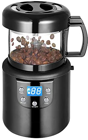 MNSSRN Tostatore di caffè Ad Aria Calda, Torrefazione Automatica del Chicco di caffè A Tempo, Torrefazione Elettrica del Chicco di caffè Affumicato 80G