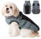 Savlot Hundejacke Winterweste Jacken Hundemantel Hundepullover Haustier Skifahren Kostüm Ärmellose Baumwolle Gepolsterte Weste Mit D-Ring (M, Blau)