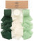 Vitalizart Schleifenband Grün & Weiß 3,8 cm x 19,2 m Geschenkband Breit Hochzeit Chiffonband Stoffband, Bänder-Set für Hochzeitseinladungen, Brautsträuße, Geschenke, Verpackungen, DIY-Kunsthandwerk