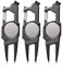 Poen 3 Pcs 7 in 1 Golf Divot Repair Tool and Ball Marker Golf Accessories for Men, Bottle Opener, Groove Cleaner, Putting Alignment, Metal Green Tool