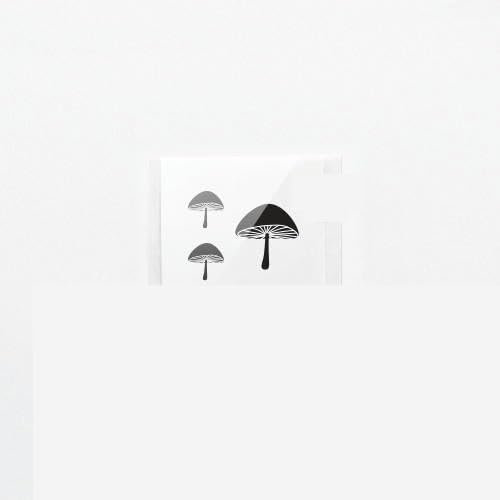 4 Pcs Of Waterproof Temporary Tattoo Stickers Small Mushrooms Black And White Plants Cute Tattoo Sticker Fake Tattoo