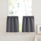 PONY DANCE Tende per Finestre Piccole Tende Oscuranti per Interni e Cucina Tendine a Vetro Decorazione Curtains Termiche con Tasca Corte 2 Pezzi 60x45 CM, Grigio