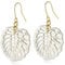 DJADEE Ohrringe Gold Vergoldet 24 Karat Damen 999er Gold Hänger Monstera Blatt Wasserfester Schmuck für Frauen Mädchen wasserfest Ohrringe Geschenk Glücksbringer
