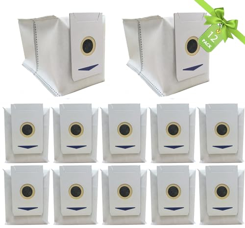Derborisen 12 Stück: Staubbeutel kompatibel mit Ecovacs DEEBOT T30/T30 PRO/MAX/PLUS/YIKO/T30PRO/T30MAX/T30PLUS/T30YIKO Staubsauger-Ersatzteilen