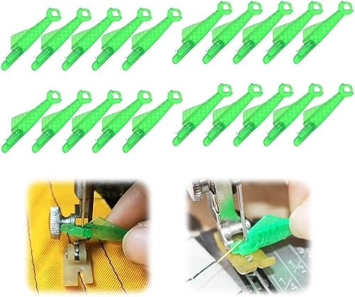Fischmaul-Nähmaschinen-Nadeleinfädler, 2024 verbesserter automatischer Nadeleinfädler für Nähmaschine, Schnellnähmaschinen-Schlaufen-Nähmaschinen-Nadeleinfädler Werkzeug (20 Stück)