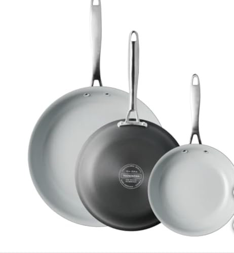 Tramontina Juego de 3 Skillets de cerámica anodizada, para interiores antiadherentes