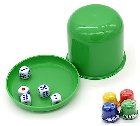 Abaodam Taza de Dados Bebida flotadores para Piscina Dados para Barra Soporte Inflable para Bebidas Vaso de con Tapa Taza de Color para ktv