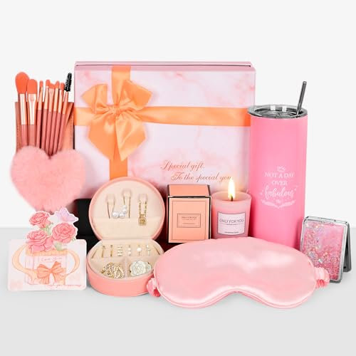 GEEKEO Birthday Pamper Gifts for Women Friends, Mothers Day Hamper Gifts for Mum, Valentines Hamper Gifts for Her Girlfriend, Personalised Mug Christmas Gifts for Women Best Friends Sister