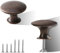 Yutherfur 12PCS Vintage Cabinet Knobs Red Bronze 30mm Round Furniture Door Knobs Kitchen Cupboard Handles