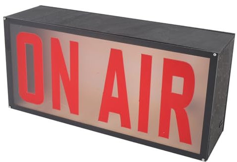ON AIR-Lichtschild, Aufnahmeschild, Studio-Warnschild für Studio, Zuhause, Firma, Schreibtisch oder Wanddekoration, Einfacher und Einfacher Ein-/Aus-Schalter, Beleuchtetes Rundfunk