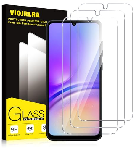 Viojrlra Verre Trempé [3 Pièces] Pour Samsung Galaxy A05/A05s, Dureté 9H Film Protection écran, Ultra Résistant Vitre Protecteur, Clarté HD, sans Bulles, Anti-Rayures