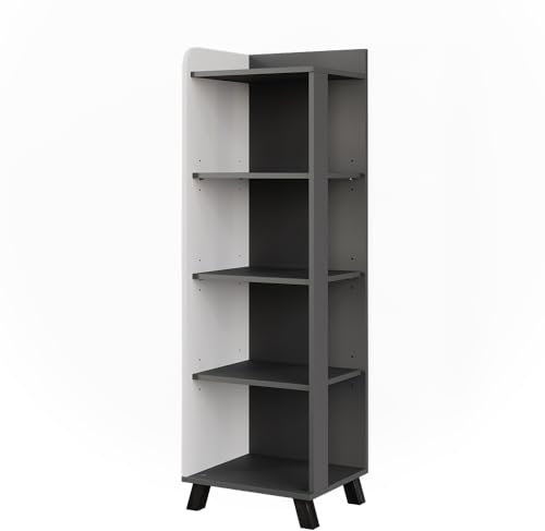 Vicco Badregal Karen, Anthrazit/Weiß, 40 x 128 cm mit 4 Fächern